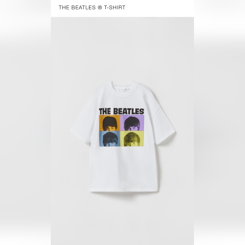Zara The Beatles Kids Graphic T-Shirt - White Size 11  - 12